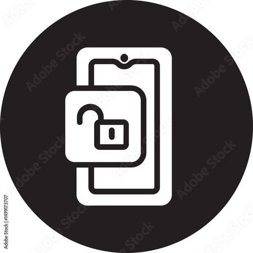 unlock glyph icon