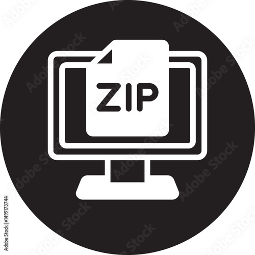 zip glyph icon