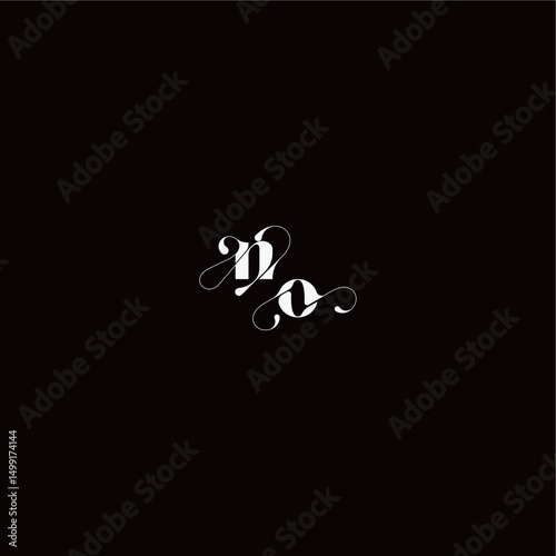wedding typography initial monogram style and elegant concept NO organic hairline logo letter