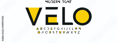Round Colorful Typography technology electronic future creative font. Alphabet designs fonts set a to z. Decorative rounded fonts typeface.
