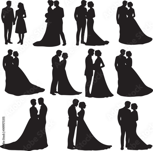 Bride and Groom Silhouette SVG – Elegant Wedding Couple for Cricut & Decor

Just Married Clipart – Romantic Bride & Groom PNG for Invitations & Crafts

Wedding Couple SVG Bundle – Mr and Mrs Design fo