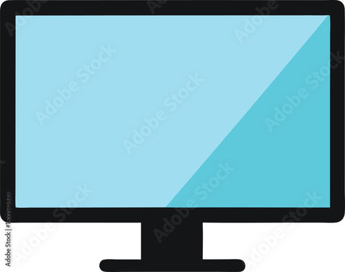 Computer icon set. computer monitor icon vector.