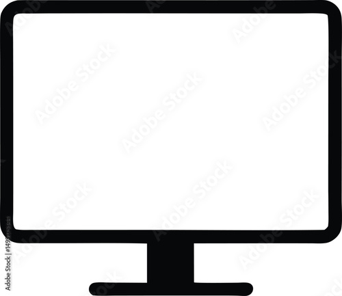 Computer icon set. computer monitor icon vector.