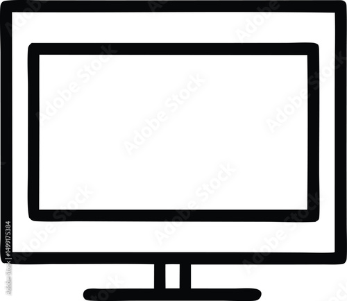 Computer icon set. computer monitor icon vector.