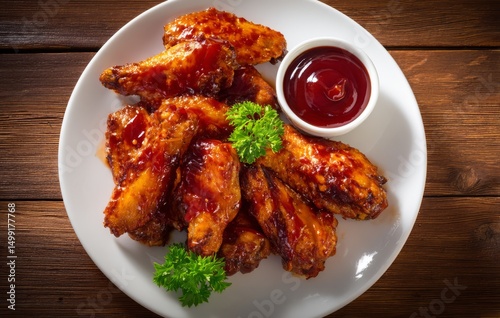 Roasted chicken wings with ...