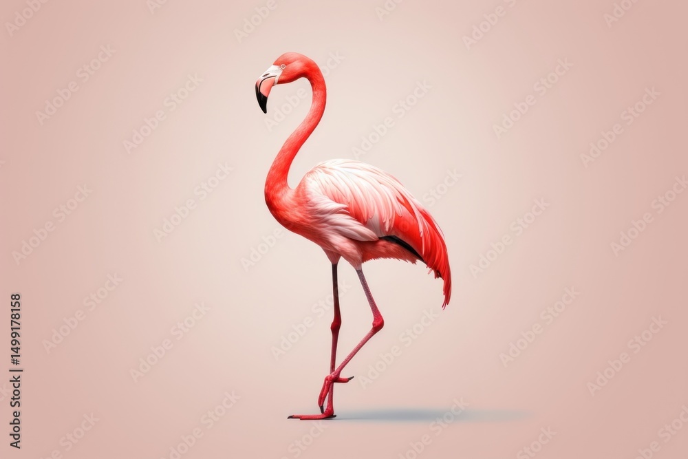 Fototapeta premium Flamingo animal nature bird.