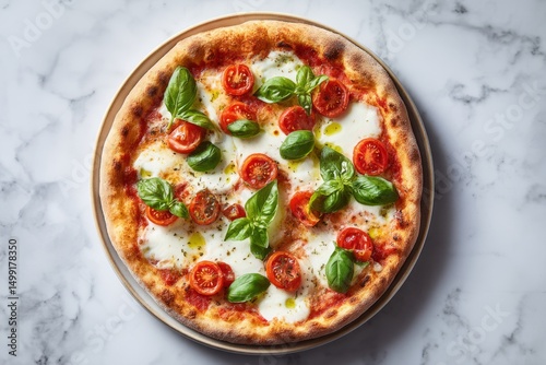 Delicious pizza topped with...
