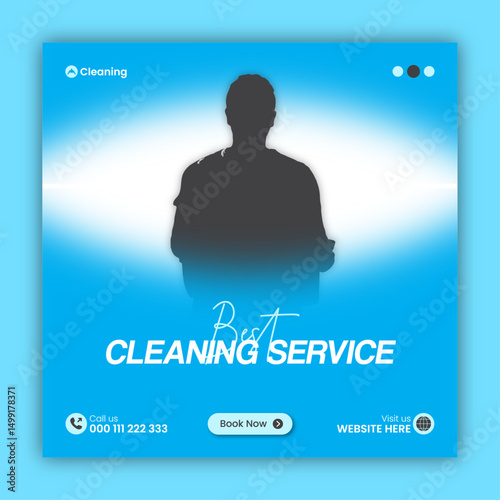 Cleaning service social media post design