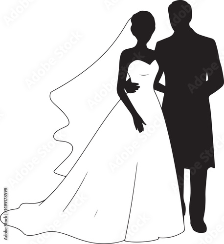 Bride and Groom SVG | Wedding Couple Silhouette | Just Married Cut File for Cricut

Mr and Mrs SVG | Wedding Day Design | Bride & Groom Clipart for DIY Signs & Shirts

Wedding Couple SVG | Romantic Br