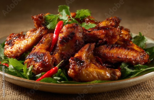 Delicious grilled chicken w...