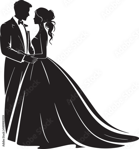 Bride and Groom SVG | Wedding Couple Silhouette | Just Married Cut File for Cricut

Mr and Mrs SVG | Wedding Day Design | Bride & Groom Clipart for DIY Signs & Shirts

Wedding Couple SVG | Romantic Br