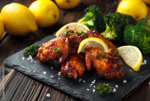 Roasted chicken wings with ...