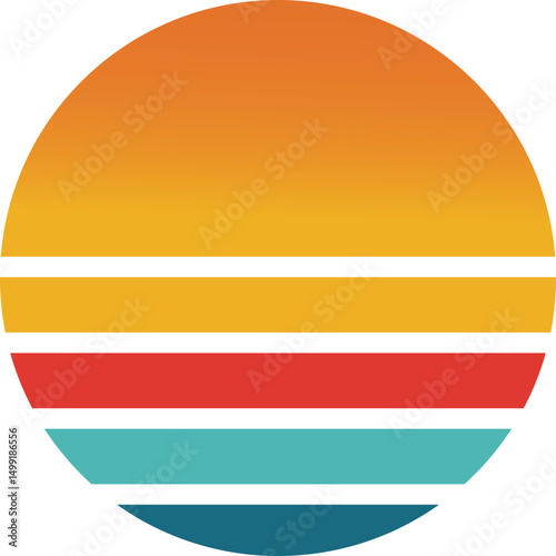 Retro Sunset Stripes 