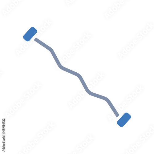 Barbell color flat icon for digital and print projects.
