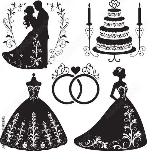 Bride and Groom SVG | Wedding Couple Silhouette | Just Married Cut File for Cricut

Mr and Mrs SVG | Wedding Day Design | Bride & Groom Clipart for DIY Signs & Shirts

Wedding Couple SVG | Romantic Br