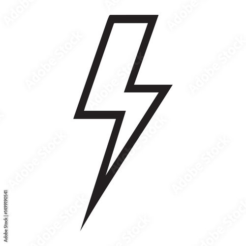  Lightning bolt icon set, Thunderbolt in the circle, flash electric symbol, Vector illustration set icon