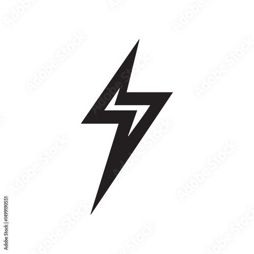  Lightning bolt icon set, Thunderbolt in the circle, flash electric symbol, Vector illustration set icon