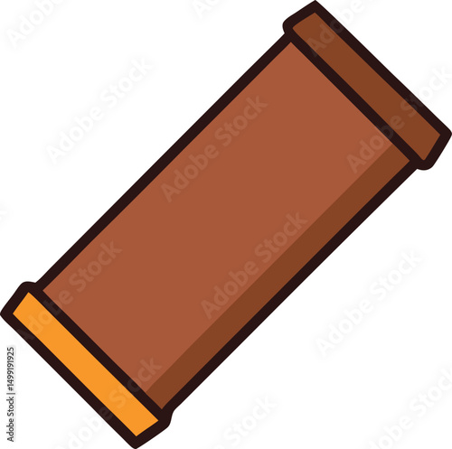 Chocolate Candy Bar Graphic In Clean And Minimal Flat Vector Style