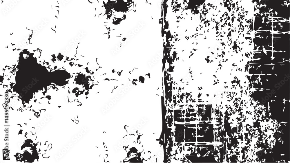 Fototapeta premium Grunge black and white texture with abstract distressed effect. Abstract noise background. Grunge texture.