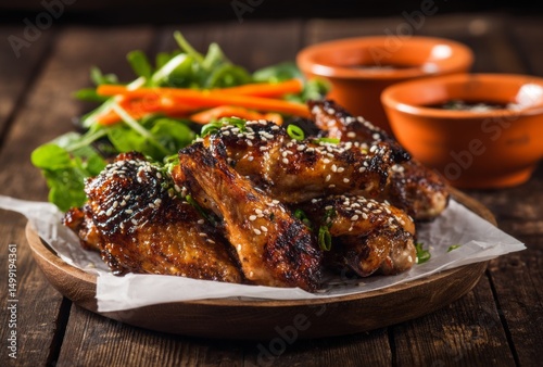 Roasted chicken wings with ...