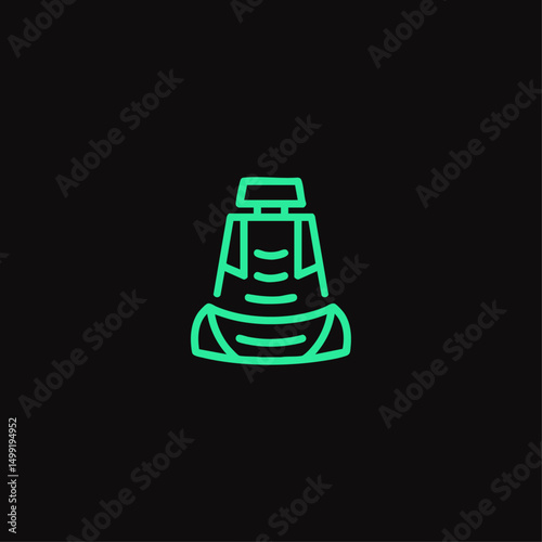 Car sit icon logo flat vector design