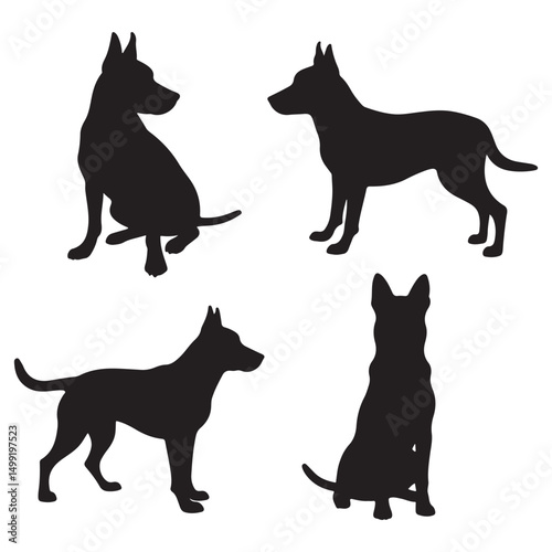 Dog silhouette vector. vector illustration EPS 10