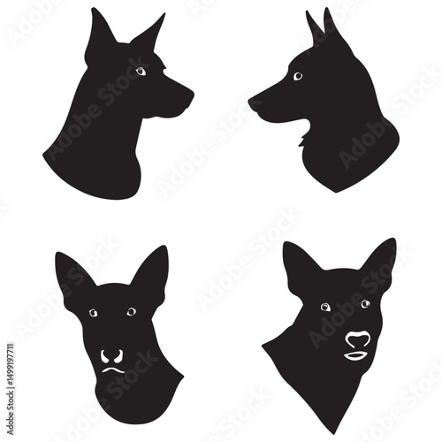 Dog silhouette vector. vector illustration EPS 10