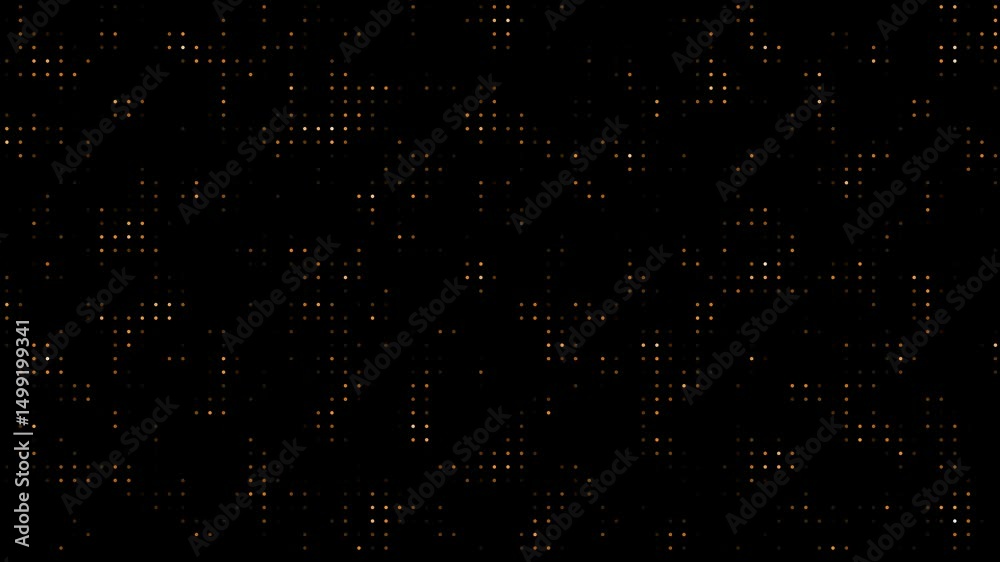 Abstract halftone motion background. Moving dots seamless loop