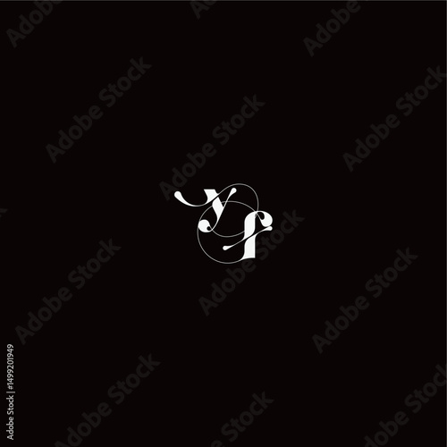 YF letter monogram style and elegant concept organic hairline logo wedding typography initial