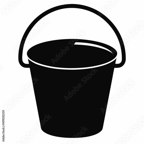 metal bucket isolated on white