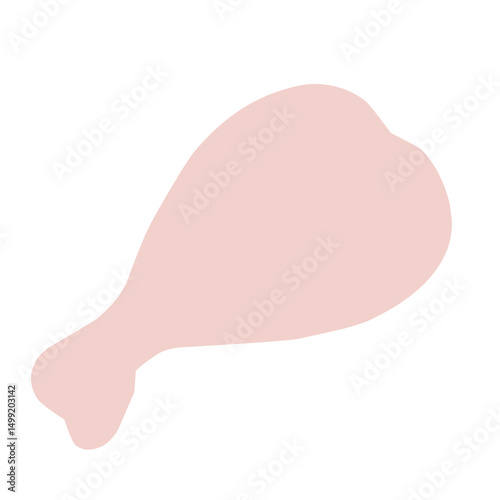 Chicken Meat Flat Illustration 