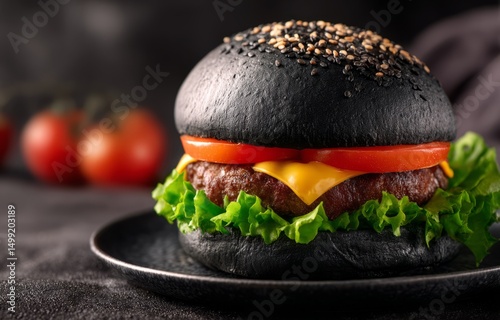 Close up of a gourmet black...