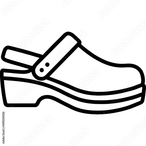 Clean and modern clogs vector icon