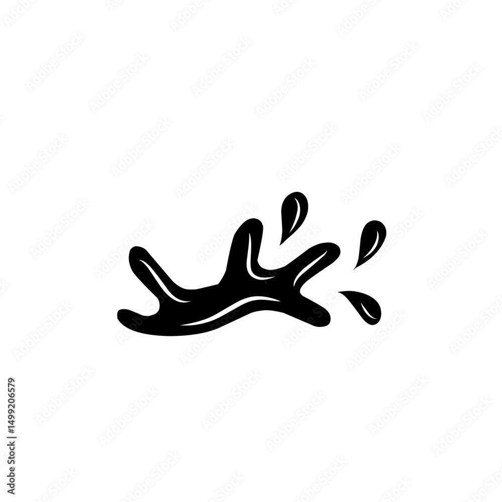 Obraz premium black splash illustration