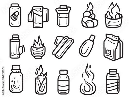 Hot Pack Line Art Design Simple Clean Vector Illustration
