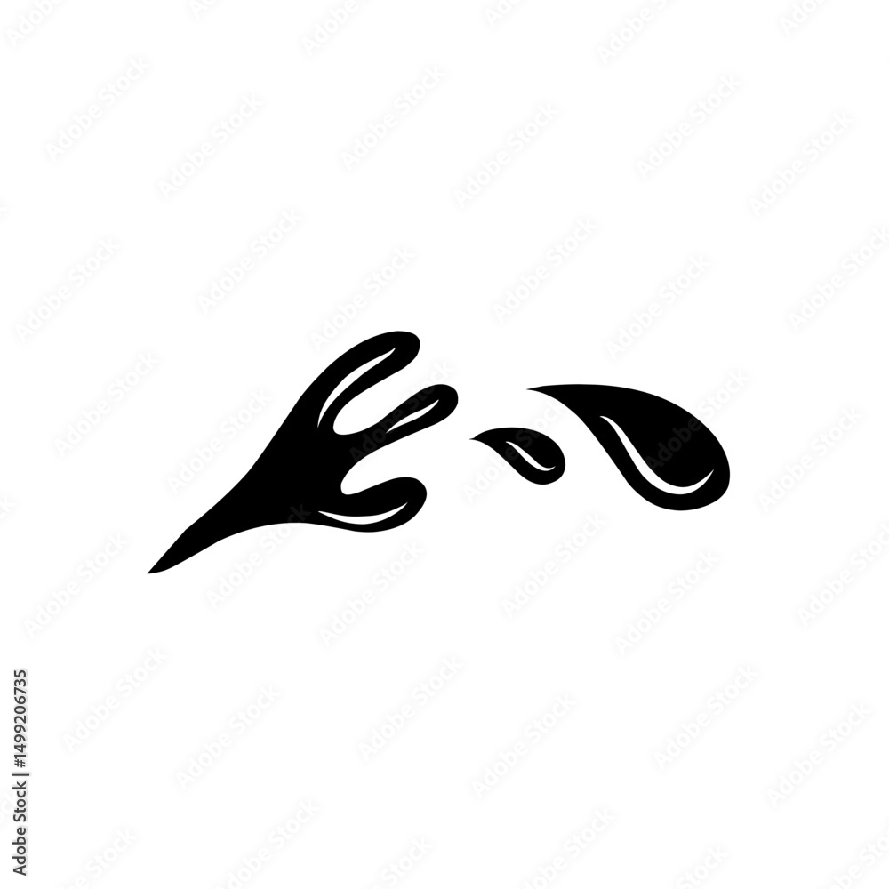 Obraz premium black splash illustration