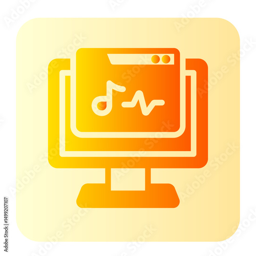 music gradient icon
