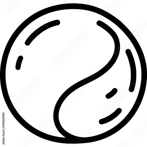 Minimalist mozzarella ball outline icon