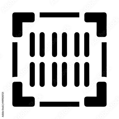 barcode minimalist flat silhouette icon
