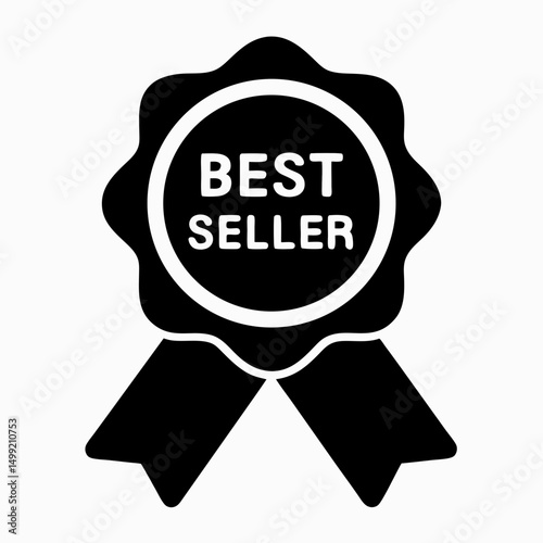 best seller badge icon modern flat design
