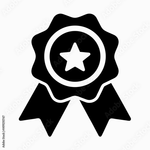 best seller badge icon flat silhouette
