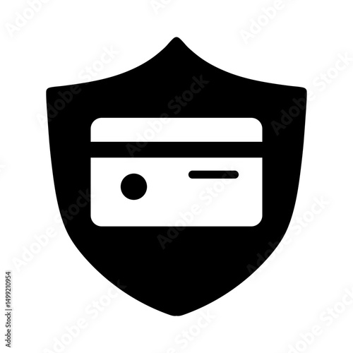 card shield icon secure payment design
