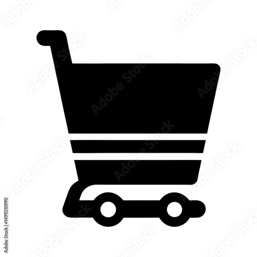 cart stash icon flat silhouette vector design
