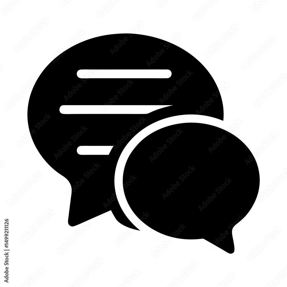 chat bubble icon modern communication design
