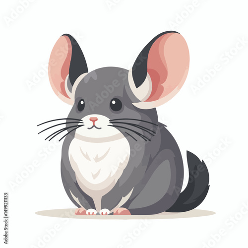 animal, fur, cute, pet, small, mammal, rodent, chinchilla, fluffy, furry, domestic, young, nature, grey, sitting, white, adorable, portrait, gray, looking, funny, one, tail, little, background, mouse,