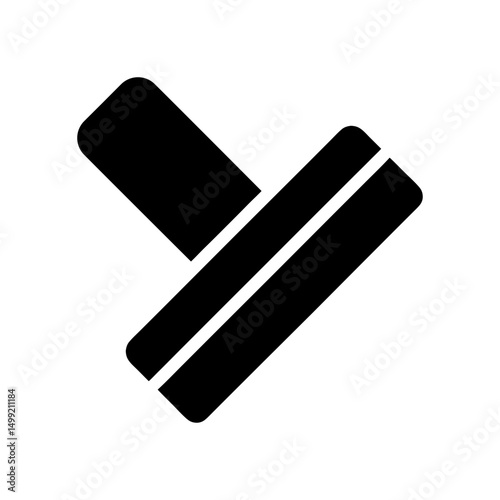 squeegee icon cleaning window silhouette
