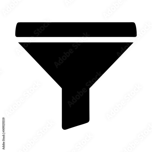 filter icon modern flat silhouette vector
