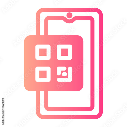 qr code gradient icon