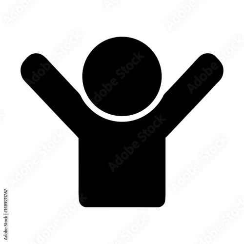 happy customer vibrant flat icon
