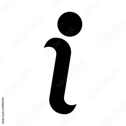 info symbol refined flat silhouette icon
